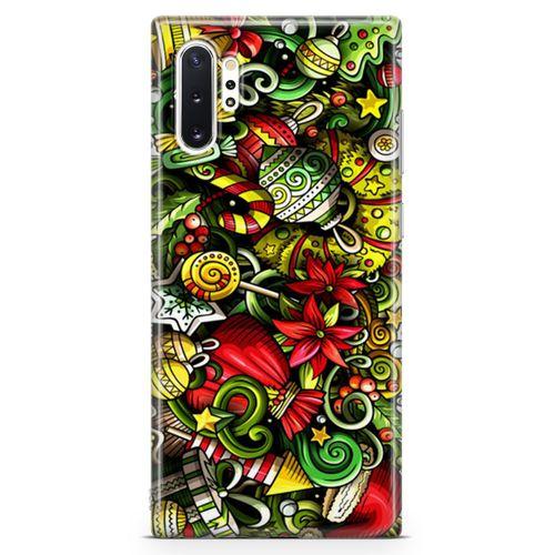 Samsung Galaxy Note 10 Plus Kılıf Ev Süsleri Doodle Arka Kapak Koruma Desenli Full Koruyucu