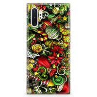 Samsung Galaxy Note 10 Plus Kılıf Ev Süsleri Doodle Arka Kapak Koruma Desenli Full Koruyucu