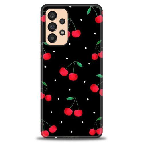 Samsung Galaxy A33 5G Kılıf HD Baskılı Kılıf - Kirazlar + Tam Ekran Koruyucu