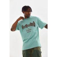 Erkek Baskılı T-Shirt Kısa Kol Bisiklet Yaka Regular Fit Rahat Kalıp Günlük Tişört - Mint Yeşili