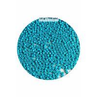 Turquaz Mavi Renk 4 mm Yaklaşık 1100 adet / 100 gram Cam Boncuk Oya Yazma Bileklik ve Kolye