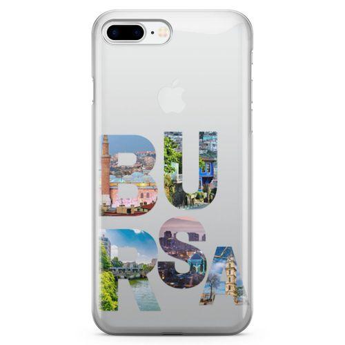 Apple iPhone 8 Plus Kılıf Bursa Gezi Arka Kapak Koruma Desenli Full Koruyucu