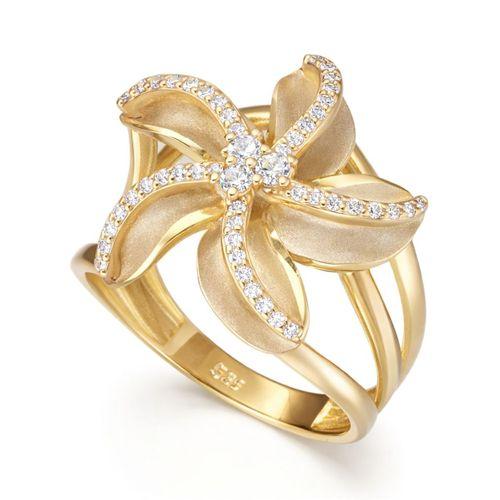 14 Ayar Altın Papatya Yüzük HSM10126