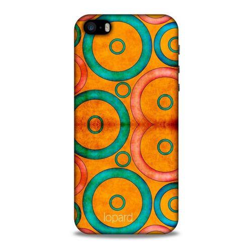 Apple Iphone 5S Kılıf Pastel Renkler (39) Liquid Crystal Kılıf Turuncu Yeşil