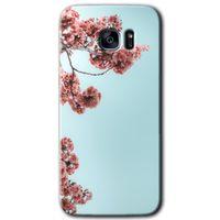 Samsung Galaxy S7 Edge HD Baskılı Kılıf + 9D Tam Ekran Koruyucu - Japon Çiçeği
