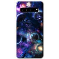 Galaxy S10 Plus Kılıf HD Desen Baskılı Arka Kapak - Gezegen Karışımı