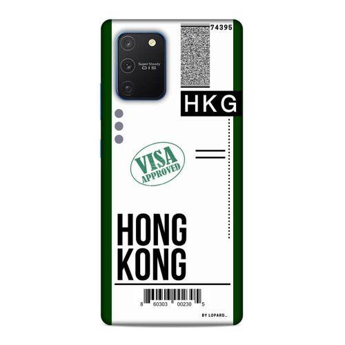 Samsung Galaxy 10 Lite Kılıf Uçak Bileti Hong Kong Arka Kapak Koruma Desenli Full Koruyucu