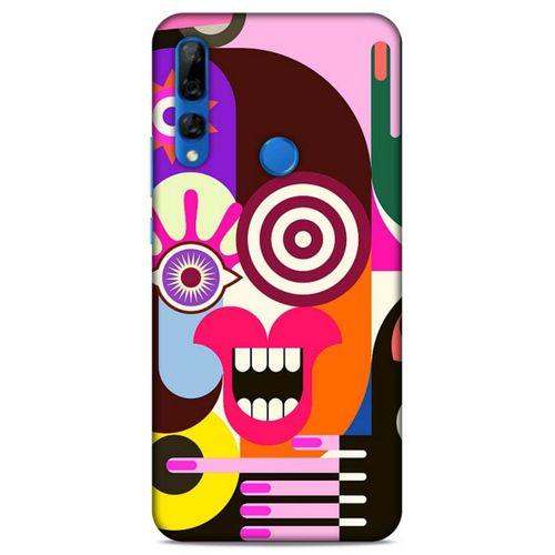 Lopard Huawei Y9 Prime 2019 Uyumlu Kılıf Soyut Sanat (10) Desenli Full Koruma Kılıfı