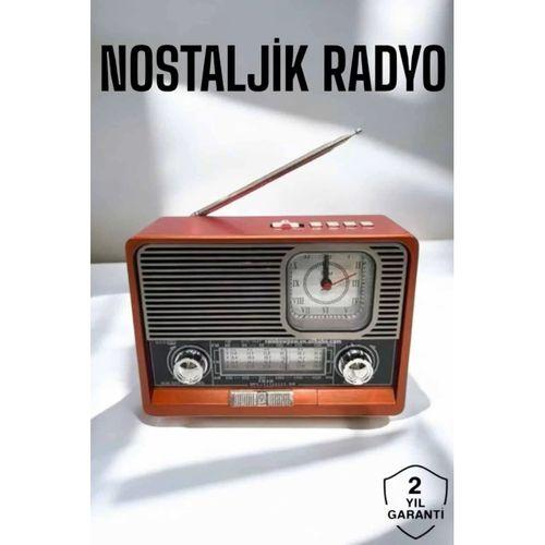 Nostaljik Görünümlü Usb Girişli Bluetooth Bağlantılı Radyo