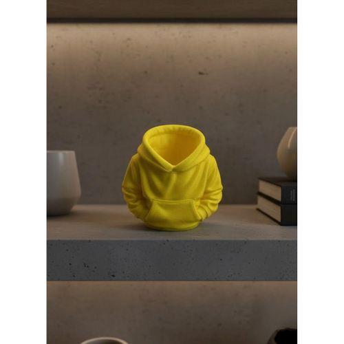 Sarı Hoodie Kalemlik 10x10 Cm Masa Üstü Düzenleyici