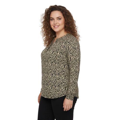 Kadın V Yaka Baskılı 2 Düğmeli Bluz BGL-ST05098