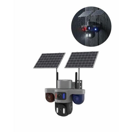 Çoklu Lensli 9mp Solar Güvenlik Kamerası 4g Sım Kart Destekli