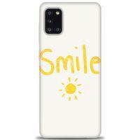 Samsung Galaxy A31 Kılıf HD Baskılı Kılıf - Smile Güneş + Tam Ekran Koruyucu