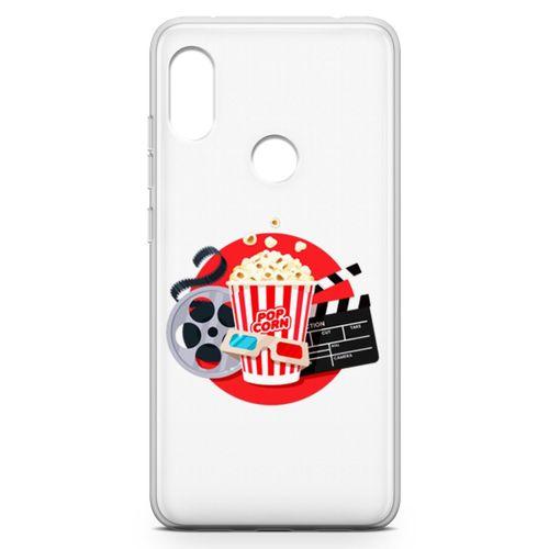 Xiaomi Redmi Note 6 Pro Kılıf Sinema Popcorn Arka Kapak Koruma Desenli Full Koruyucu
