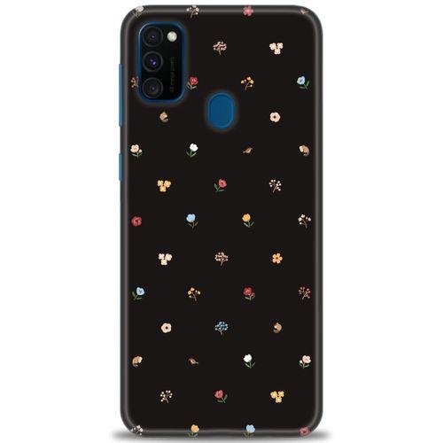 Samsung Galaxy M21 Kılıf HD Baskılı Kılıf - Flower + Tam Ekran Koruyucu