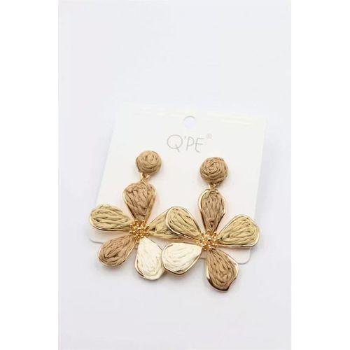 Hasır Çiçek Küpe - ÇOK RENKLİ