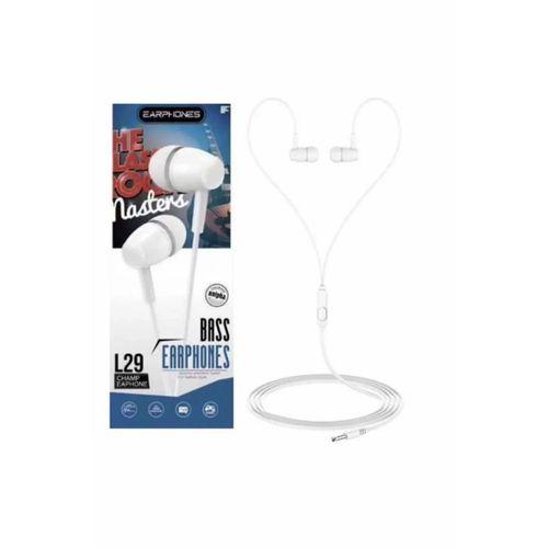 L29 Platoon Bass Earphones Kulaklık Beyaz