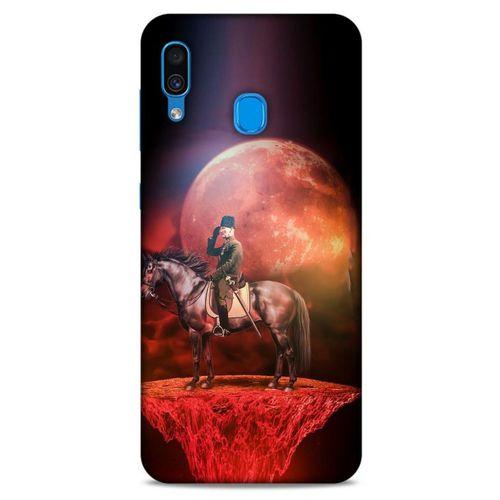 Samsung Galaxy A30 Kılıf Atatürk (49) Ultra Silikon Kılıf Uzay