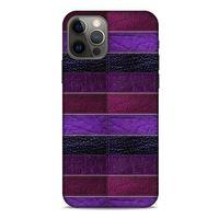 Apple iPhone 12 Pro Kılıf Patchwork (14) Lansman Kılıf Mor Bordo