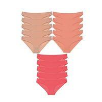 15 Adet Süper Eko Set Likralı Kadın Slip Külot Ten Pudra Fuşya