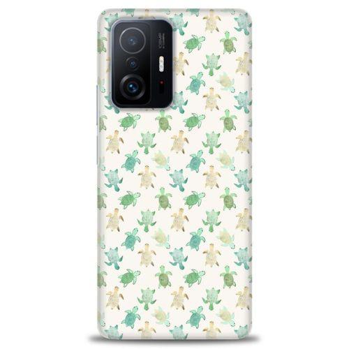 Xiaomi Mi 11T Pro Kılıf HD Baskılı Kılıf - Minik Tosbağalar + Tam Ekran Koruyucu