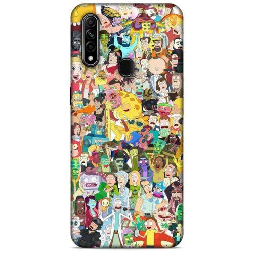 Oppo A31 Uyumlu Kılıf Rick And Morty (36) Glitter Kılıf Cop Morty