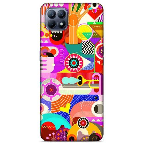 Lopard Huawei P40 Lite Uyumlu Kılıf Soyut Sanat (19) Baskılı Kılıfları