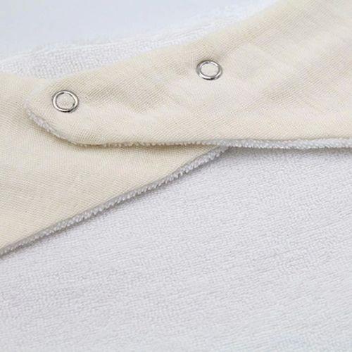 Çocuk Ahşap Diş Kaşıyıcılı Bürümcük Müslin Önlük 736 Ekru