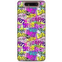 Graffitix (11) Desenli Silikon Kapak Samsung Galaxy A80 Kılıf
