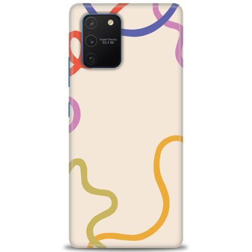 Samsung Galaxy A91 / S10 Lite Kılıf HD Baskılı Kılıf - Renk Çizgileri + Tam Ekran Koruyucu