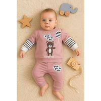 Gift For You Desenli 2'li % 100 Pamuk Kız Bebek Takımı