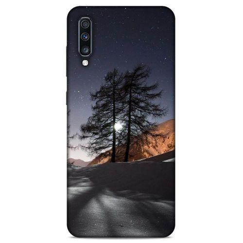 Lopard Samsung Galaxy A70 Uyumlu Kılıf Gece'S (48) Bumper Kılıf Kış Manzara