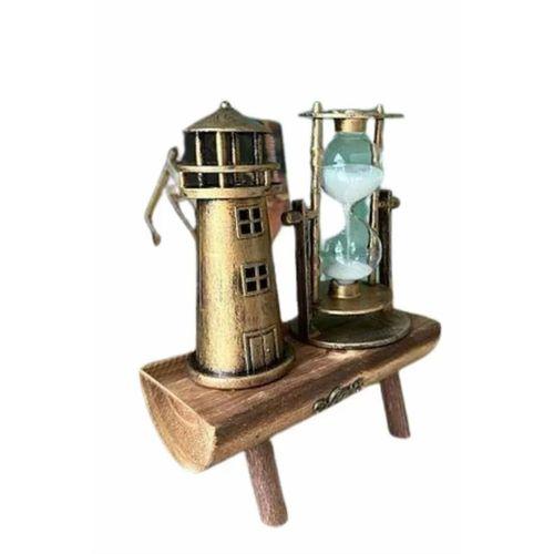 Hediyelik Eşya Retro Ahşap Deniz Feneri Kum Saati Biblo