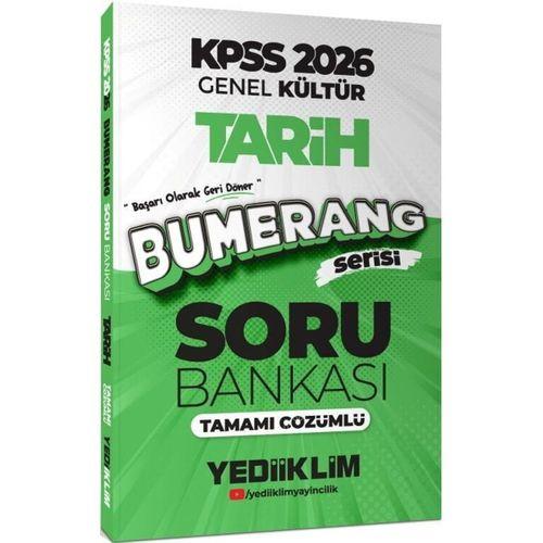 2026 KPSS Genel Kültür Bumerang Tarih Tamamı Çözümlü Soru Bankası Yediiklim Yayınları