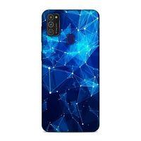 Samsung Galaxy M21 Kılıf Mavi Ag Guvenligi Arka Kapak Silikon Koruma Full Koruyucu