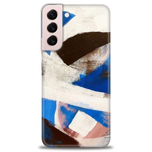 Samsung Galaxy S22 Plus Kılıf HD Baskılı Kılıf - Siyah Mavi + Tam Ekran Koruyucu