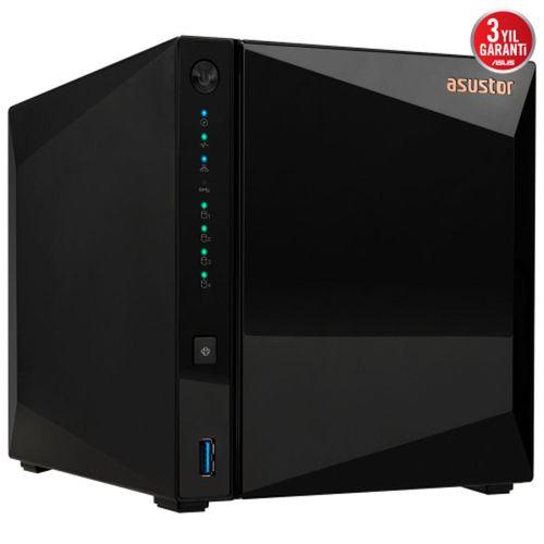 ASUSTOR AS3304T V2, 2Gb DDR4 Ram, 4 Yuvalı (4x20TB Destek), 1x2.5GbE Network, 3xUSB 3.2, Tower NAS (Yedekleme) Cihazı