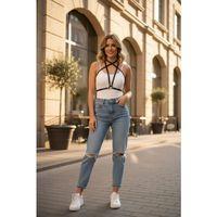 Siyah Kadın Kemer Çapraz Vücut Aksesuarı - Brf15