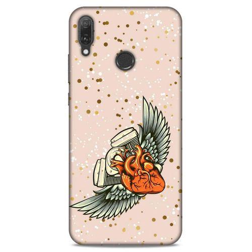 Lopard Huawei Y9 2019 Uyumlu Kılıf Tattoo's (27) Tasarımlı Kılıf Kalp Dövmesi