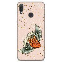 Lopard Huawei Y9 2019 Uyumlu Kılıf Tattoo's (27) Tasarımlı Kılıf Kalp Dövmesi