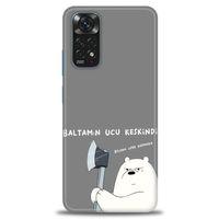 Xiaomi Redmi Note 12 4G Kılıf HD Baskılı Kılıf - Baltamın Ucu Keskindir + Tam Ekran Koruyucu