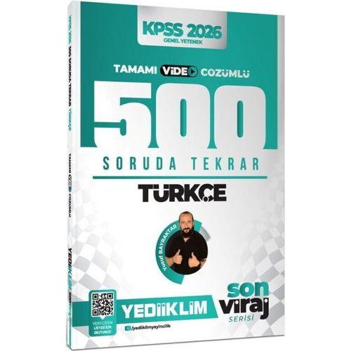 2026 KPSS Türkçe Son Viraj Serisi Tamamı Video Çözümlü 500 Soruda Genel Tekrar Kampı Yediiklim