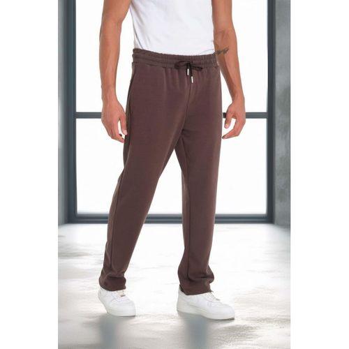 Scuba Modal Kumaş Relaxed Fit Erkek Eşofman Altı Pantolon - Kahve