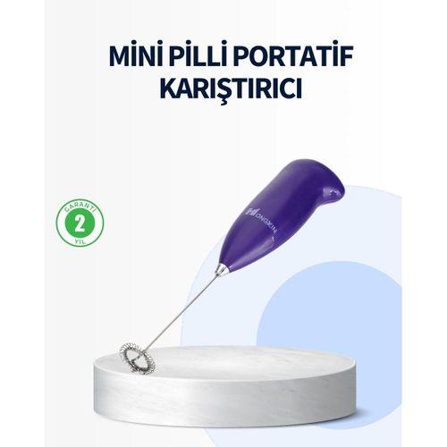 Mini Pilli Portatif Karıştırıcı – Cappuccino, Latte, Frappe Ve Kahve Köpürtücü