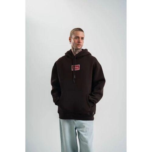 POLIZEI Premium Kalite Unisex Kapşonlu Dijital Patchli SweatShirt - Kahve