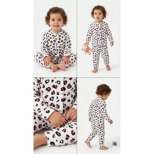 6-24 Ay Boydan Çıtçıtlı Penye Bebek Pijaması