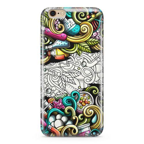 Apple iPhone 6 6s Kılıf Kimya Doodle Arka Kapak Koruma Desenli Full Koruyucu