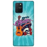 Lopard Samsung Galaxy S10 Lite Uyumlu Kılıf Tattoo's (34) Slim Armor Kılıf İskelet & Gitar