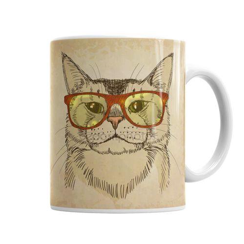 Gözlüklü Kedi  Cats Kupa Bardak Porselen