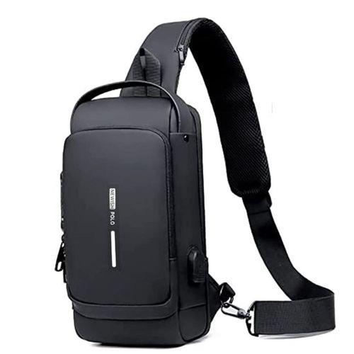 Newish Polo Bodybag Sling Sırt ve Göğüs Çantası Siyah